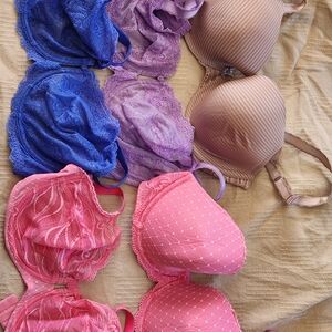 Wacoal Pink, Purple, Blue, and Tan Bra Collection
